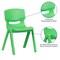 Emma and Oliver 2 Pack Plastic Stackable School Chair with 15.5"H Seat